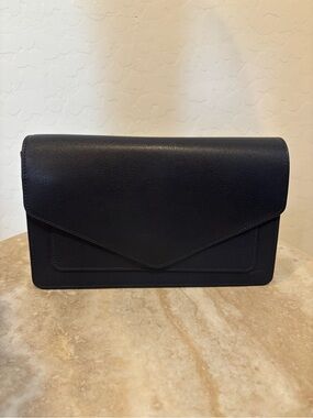 Leatherology Willow Classic Navy Leather Envelope Clutch